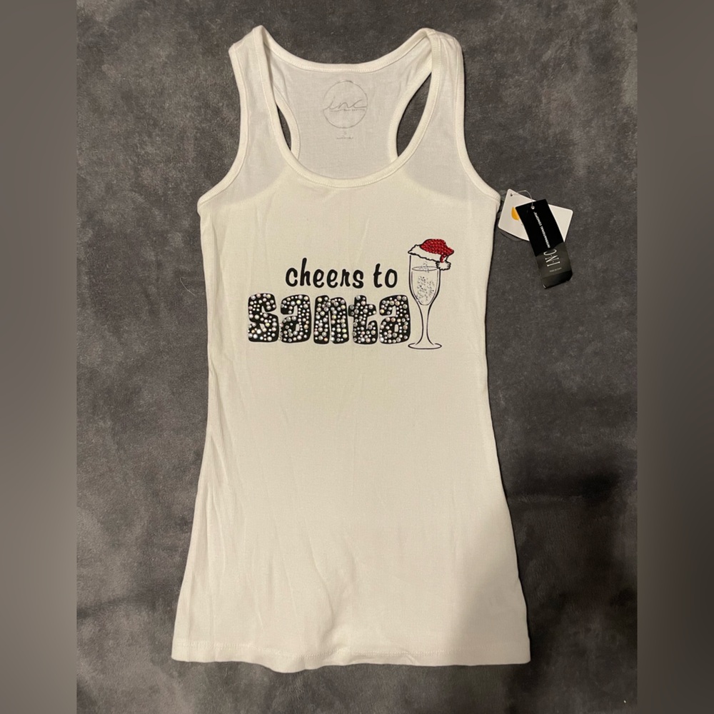 INC Santa Racer Back Tank Too